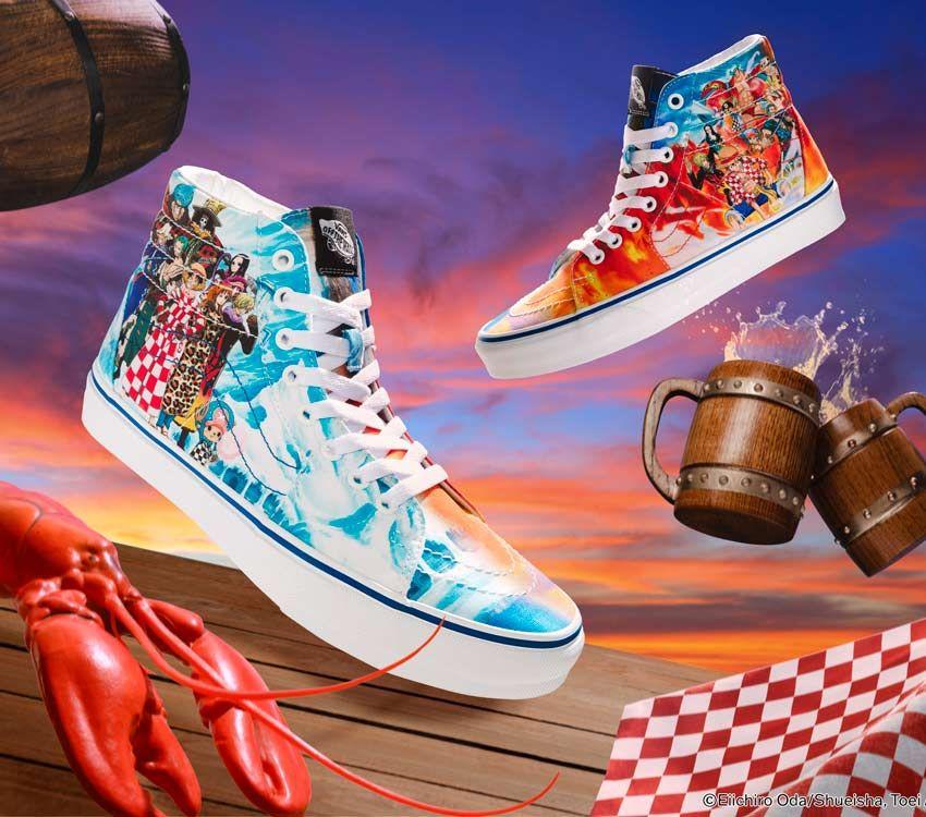 Vans X One Piece Sk8-Hi Mens Womens - One Piece Punk Hazard Multi VN0007NS448 Shoes