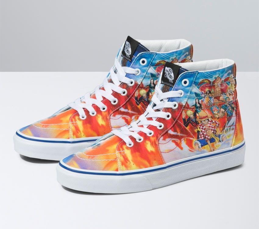 Vans X One Piece Sk8-Hi Mens Womens - One Piece Punk Hazard Multi VN0007NS448 Shoes