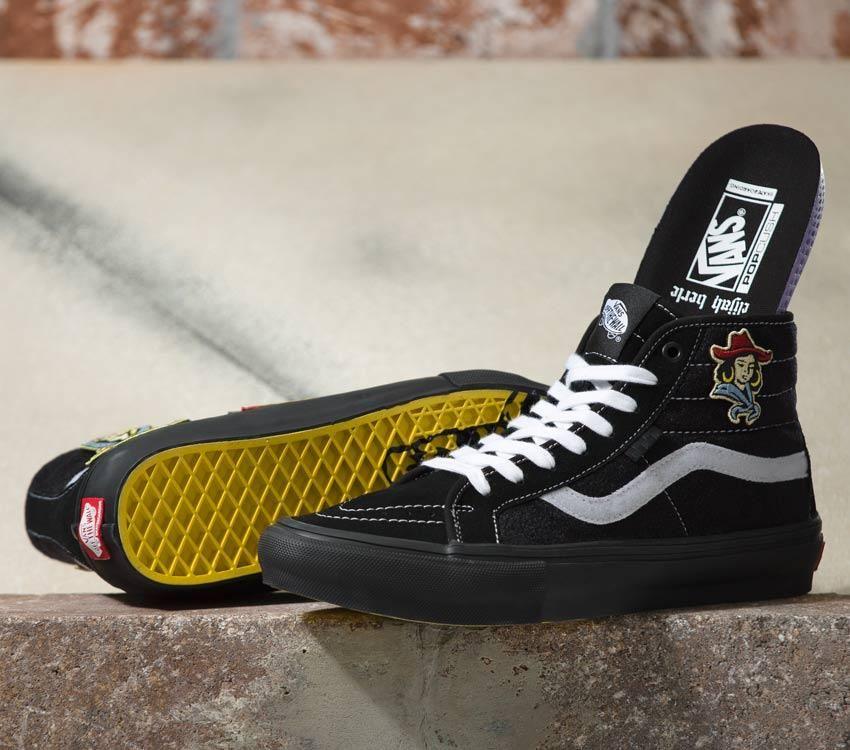 Vans Elijah Berle Skate Sk8-Hi Decon Mens Womens - Elijah Berle Black/Black VN0A5KYBBKA Shoes