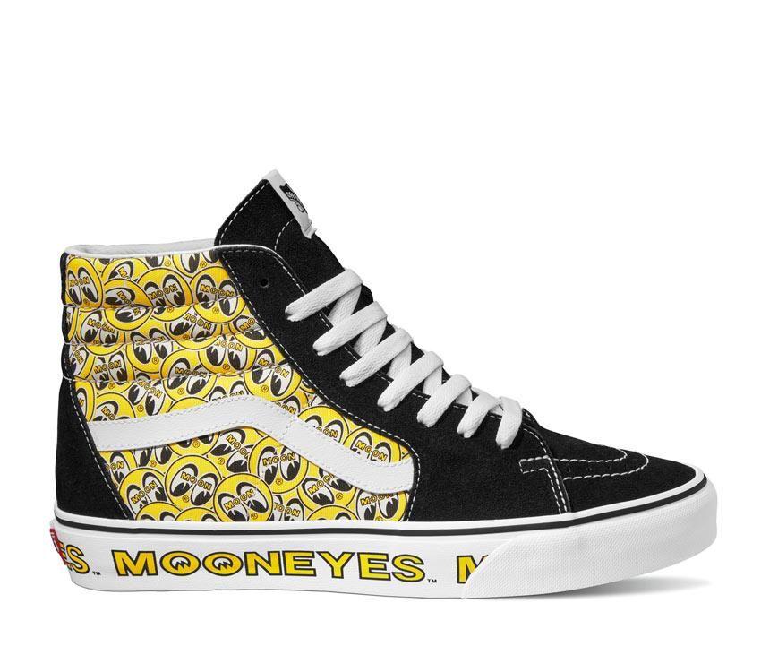 Vans Sk8-Hi Mooneyes Mens Womens - Mooneyes Black/Yellow VN0A5JMJY23 Shoes