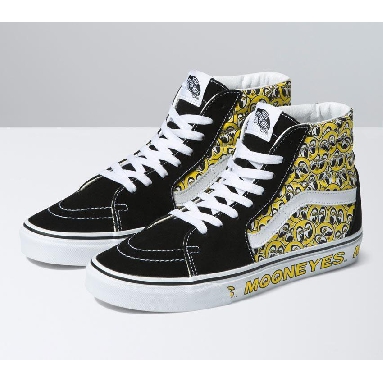 Vans Sk8-Hi Mooneyes Mens Womens - Mooneyes Black/Yellow VN0A5JMJY23 Shoes