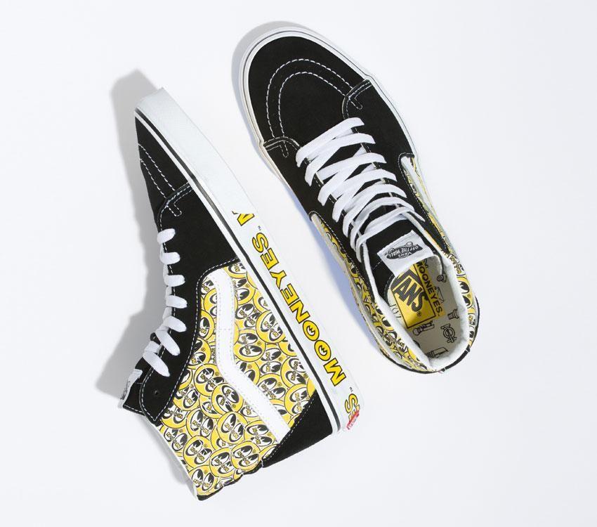 Vans Sk8-Hi Mooneyes Mens Womens - Mooneyes Black/Yellow VN0A5JMJY23 Shoes