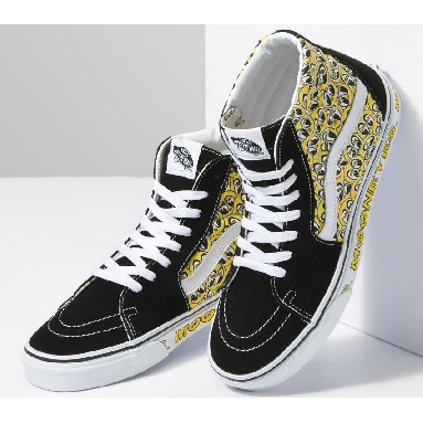 Vans Sk8-Hi Mooneyes Mens Womens - Mooneyes Black/Yellow VN0A5JMJY23 Shoes