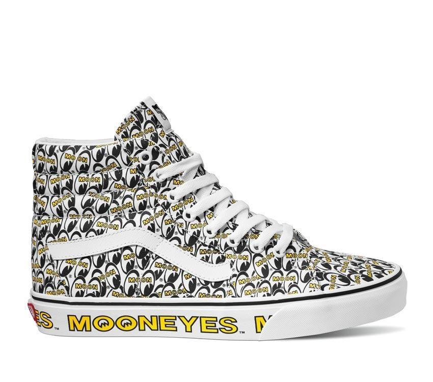 Vans Sk8-Hi Mooneyes Mens Womens - Mooneyes True White/Yellow VN0A7Q5N6M5 Shoes