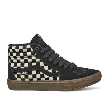 Vans Skate Sk8-Hi Checkerboard Mens Womens - Checkerboard Black/Dark Gum VN0005V039L Shoes