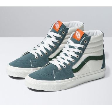 Vans Sk8-Hi Mens Womens - Varsity Canvas Blue/Green VN0A5JMJBLG Shoes