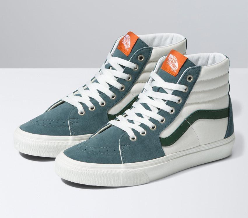 Vans Sk8-Hi Mens Womens - Varsity Canvas Blue/Green VN0A5JMJBLG Shoes