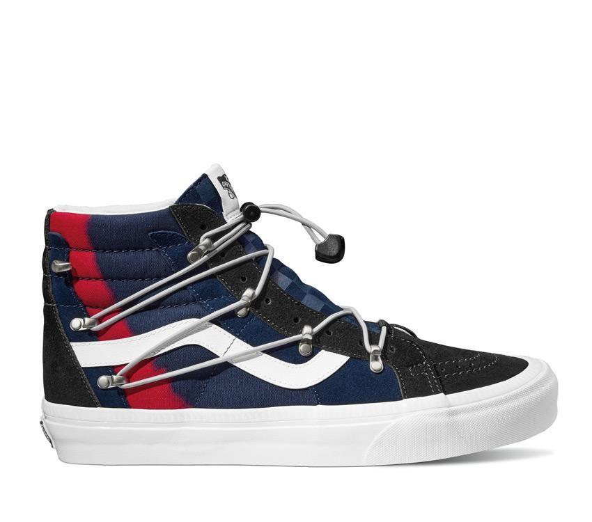 Vans Anaheim Factory Sk8-Hi Echo Dx Mens Womens - Fusion Dress Blues/Red VN0A7Q5O6OH Shoes