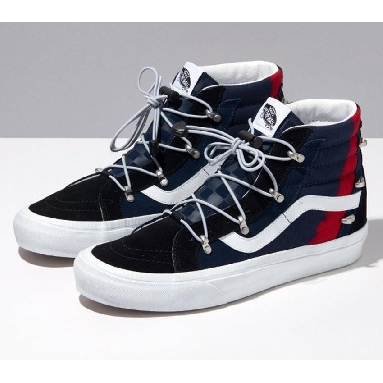 Vans Anaheim Factory Sk8-Hi Echo Dx Mens Womens - Fusion Dress Blues/Red VN0A7Q5O6OH Shoes