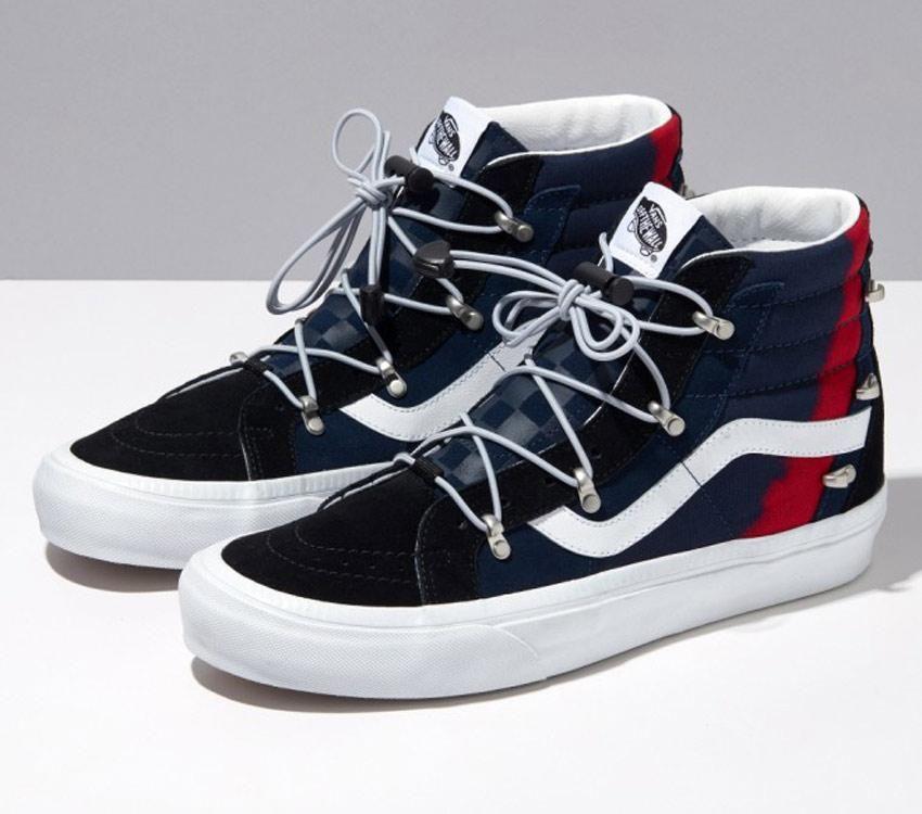 Vans Anaheim Factory Sk8-Hi Echo Dx Mens Womens - Fusion Dress Blues/Red VN0A7Q5O6OH Shoes