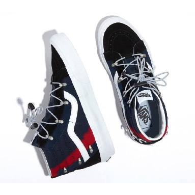 Vans Anaheim Factory Sk8-Hi Echo Dx Mens Womens - Fusion Dress Blues/Red VN0A7Q5O6OH Shoes