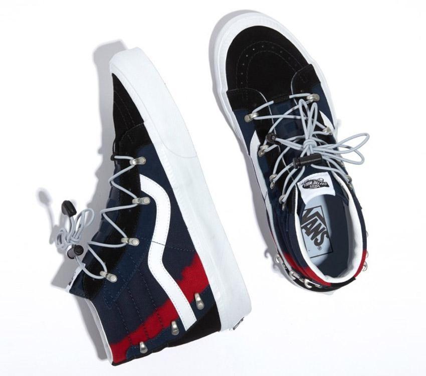 Vans Anaheim Factory Sk8-Hi Echo Dx Mens Womens - Fusion Dress Blues/Red VN0A7Q5O6OH Shoes