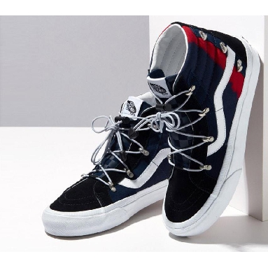 Vans Anaheim Factory Sk8-Hi Echo Dx Mens Womens - Fusion Dress Blues/Red VN0A7Q5O6OH Shoes