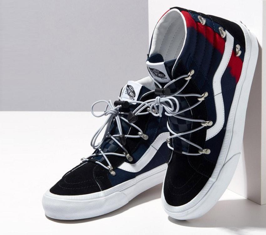 Vans Anaheim Factory Sk8-Hi Echo Dx Mens Womens - Fusion Dress Blues/Red VN0A7Q5O6OH Shoes