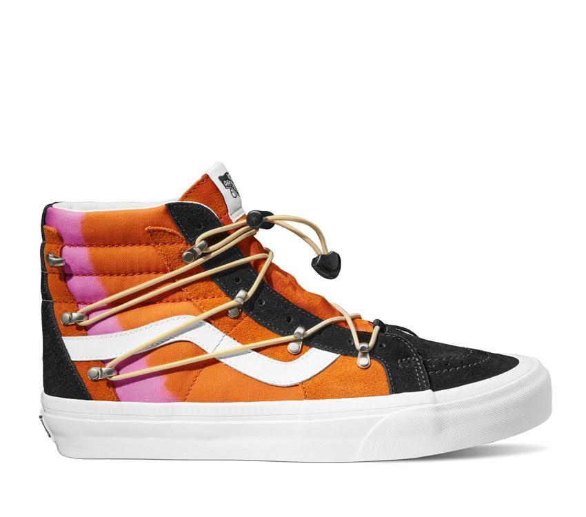 Vans Anaheim Factory Sk8-Hi Echo Dx Mens Womens - Fusion Black/Orange VN0A7Q5OY8J Shoes