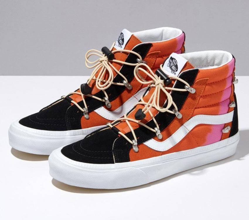 Vans Anaheim Factory Sk8-Hi Echo Dx Mens Womens - Fusion Black/Orange VN0A7Q5OY8J Shoes