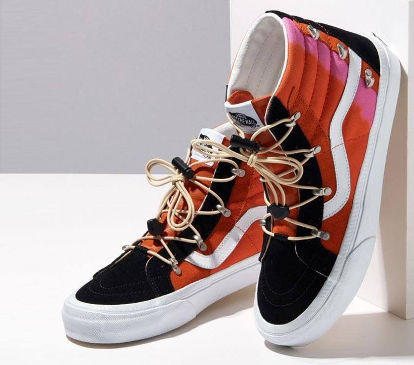 Vans Anaheim Factory Sk8-Hi Echo Dx Mens Womens - Fusion Black/Orange VN0A7Q5OY8J Shoes