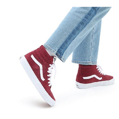 Vans Sk8-Hi Pig Suede Mens Womens - Pig Suede Tawny Port VN0A7Q5NTWP Shoes