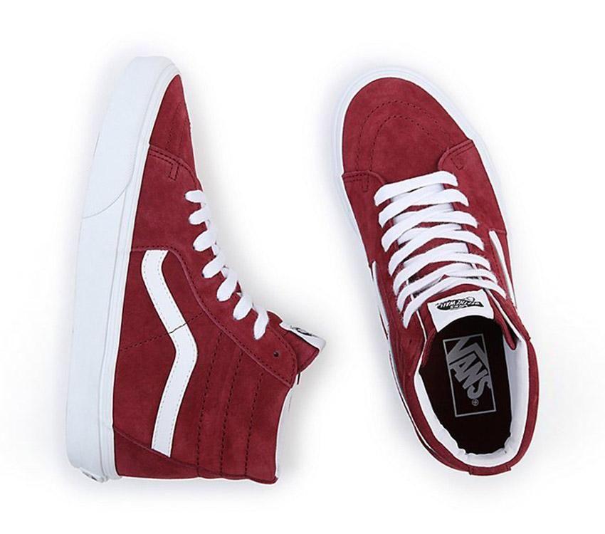 Vans Sk8-Hi Pig Suede Mens Womens - Pig Suede Tawny Port VN0A7Q5NTWP Shoes