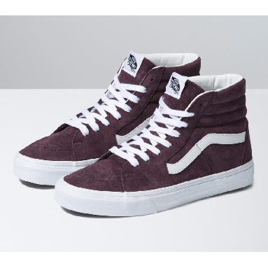 Vans Sk8-Hi Pig Suede Mens Womens - Pig Suede Wine Tasting VN0A5JMJBEF Shoes