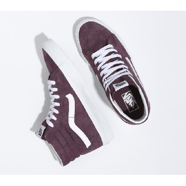 Vans Sk8-Hi Pig Suede Mens Womens - Pig Suede Wine Tasting VN0A5JMJBEF Shoes