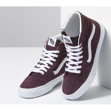 Vans Sk8-Hi Pig Suede Mens Womens - Pig Suede Wine Tasting VN0A5JMJBEF Shoes