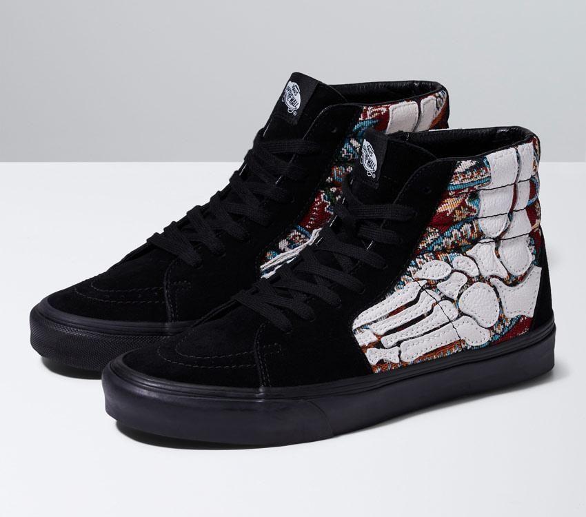 Vans Sk8-Hi Hazy Bones Mens Womens - Hazy Bones Black/White VN0A5JMJBZW Shoes