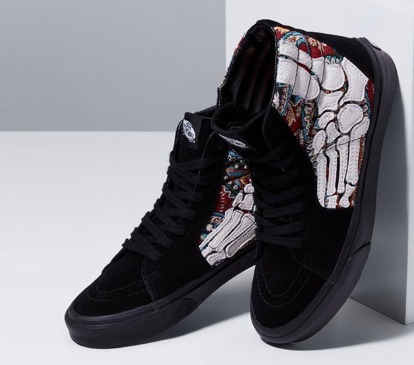 Vans Sk8-Hi Hazy Bones Mens Womens - Hazy Bones Black/White VN0A5JMJBZW Shoes