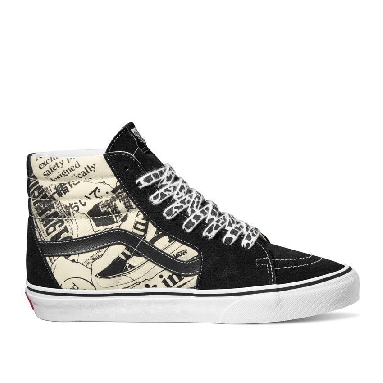 Vans Sk8-Hi Vans Collage Mens Womens - Vans Collage Black/White VN0A7Q5NBA2 Shoes