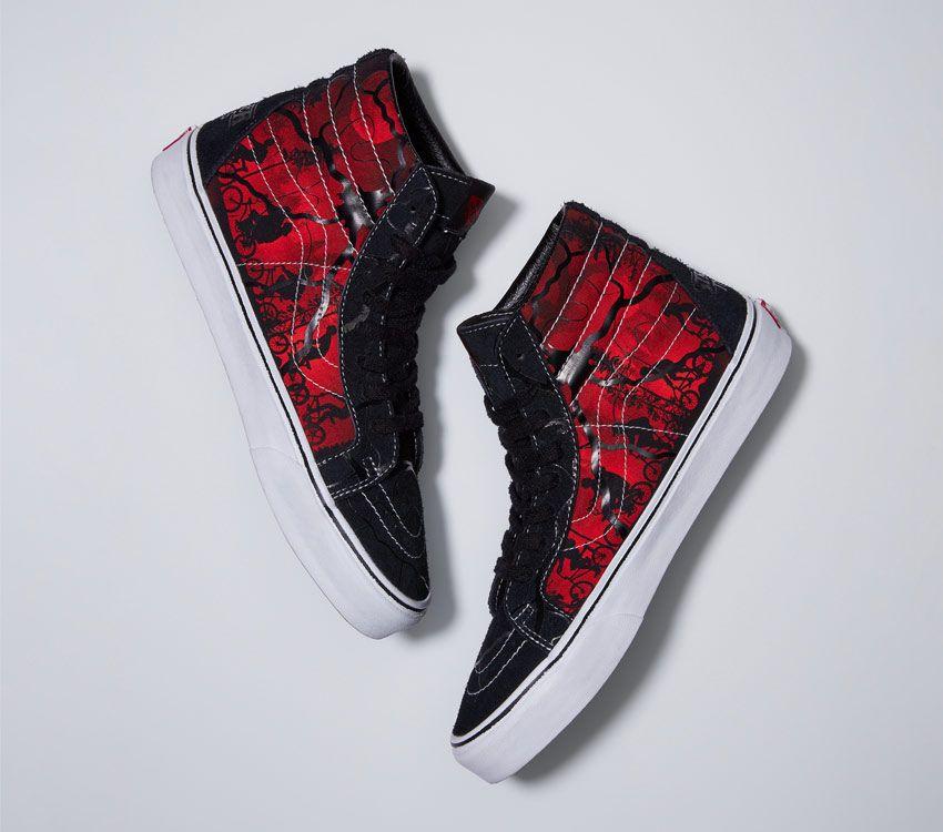 Vans X Stranger Things Sk8-Hi Reissue Mens Womens - Stranger Things Black/Red VN0A2XSBY09 Shoes