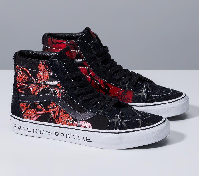 Vans X Stranger Things Sk8-Hi Reissue Mens Womens - Stranger Things Black/Red VN0A2XSBY09 Shoes