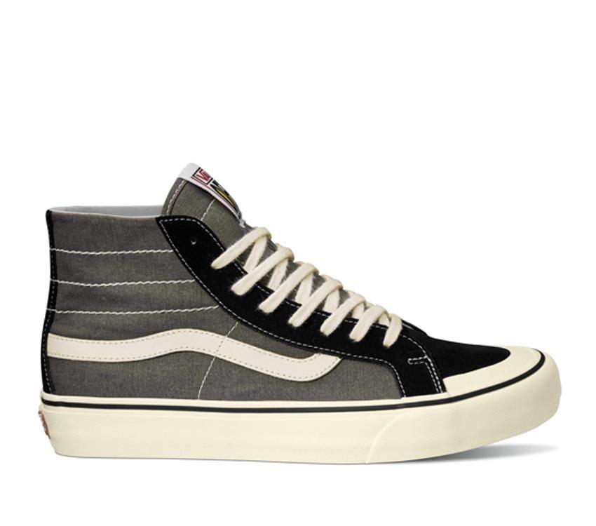 Vans Sk8-Hi 138 Decon Vr3 Sf Mens Womens - Salt Wash Black/Marshmallow VN0A4BX71KP Shoes