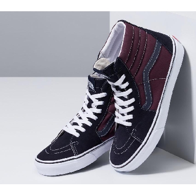 Vans Sk8-Hi Mens Womens - 2-Tone Navy/Port VN0A5JMJHAF Shoes