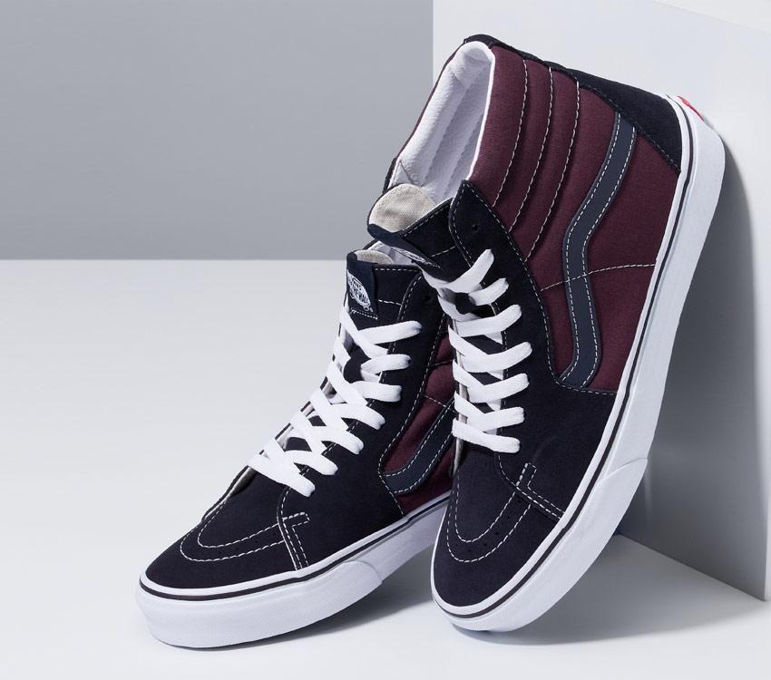 Vans Sk8-Hi Mens Womens - 2-Tone Navy/Port VN0A5JMJHAF Shoes