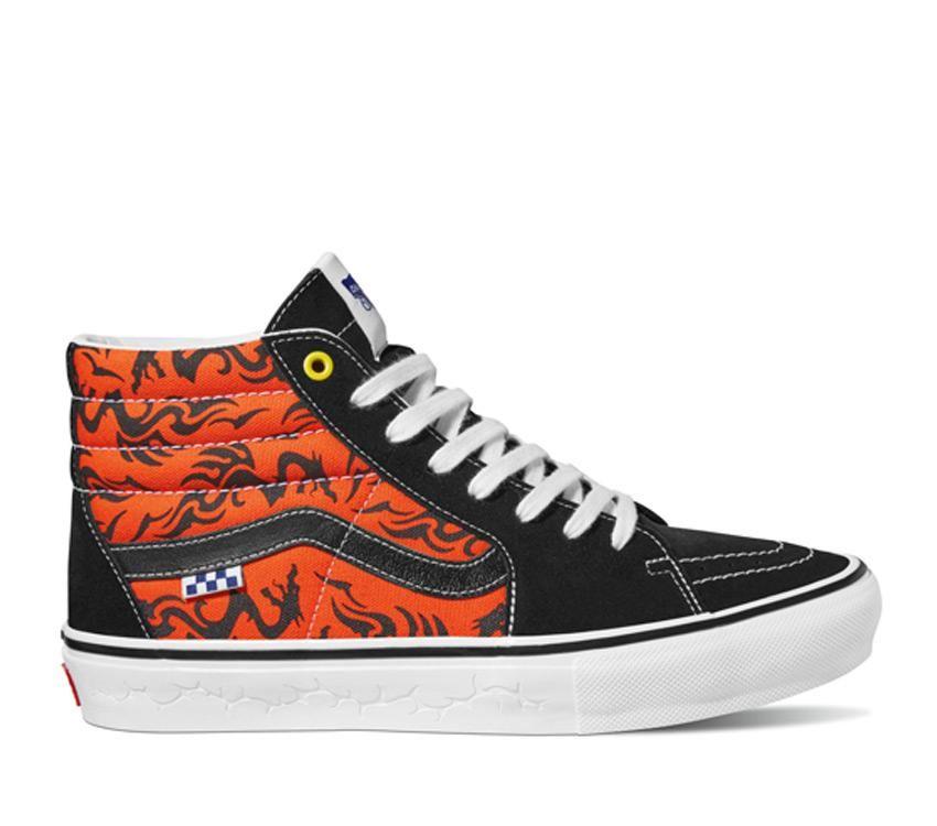 Vans Skate Sk8-Hi Mens Womens - Dragon Flame Black/Orange VN0A5FCCY8J Shoes