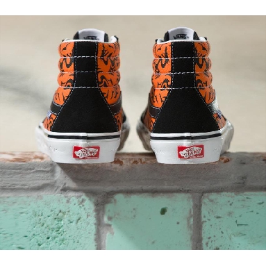 Vans Skate Sk8-Hi Mens Womens - Dragon Flame Black/Orange VN0A5FCCY8J Shoes