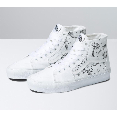 Vans Sk8-Hi Tapered Unidentified U-Paint Mens Womens - Unidentified U-Paint White/White VN0A5KRUWWW Shoes