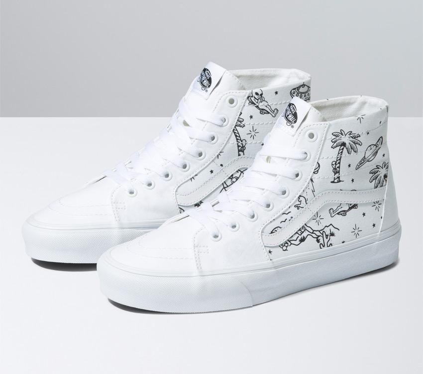 Vans Sk8-Hi Tapered Unidentified U-Paint Mens Womens - Unidentified U-Paint White/White VN0A5KRUWWW Shoes