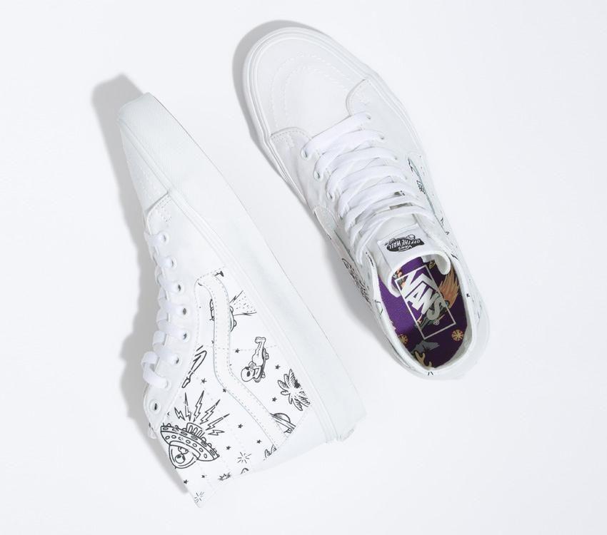 Vans Sk8-Hi Tapered Unidentified U-Paint Mens Womens - Unidentified U-Paint White/White VN0A5KRUWWW Shoes