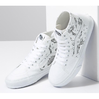 Vans Sk8-Hi Tapered Unidentified U-Paint Mens Womens - Unidentified U-Paint White/White VN0A5KRUWWW Shoes