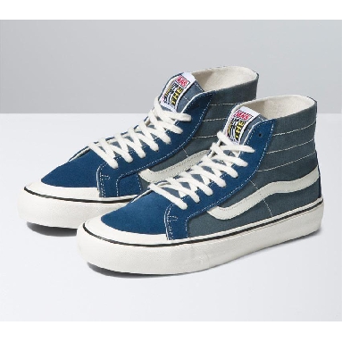 Vans Sk8-Hi 138 Decon Vr3 Sf Mens Womens - Salt Wash Dark Denim VN0A4BX7DDN Shoes