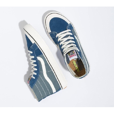 Vans Sk8-Hi 138 Decon Vr3 Sf Mens Womens - Salt Wash Dark Denim VN0A4BX7DDN Shoes