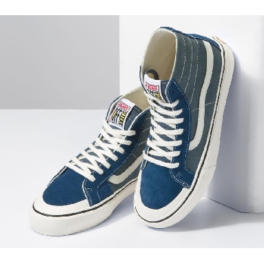 Vans Sk8-Hi 138 Decon Vr3 Sf Mens Womens - Salt Wash Dark Denim VN0A4BX7DDN Shoes