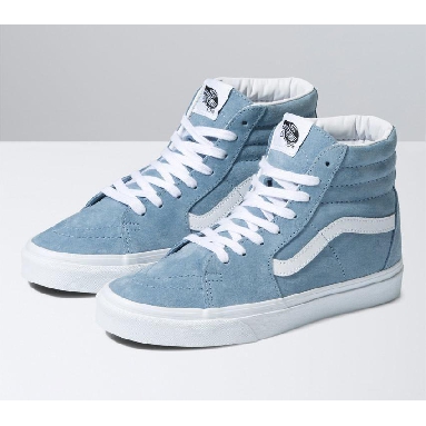 Vans Sk8-Hi Pig Suede Mens Womens - Pig Suede Ashley Blue VN0A7Q5NBD2 Shoes