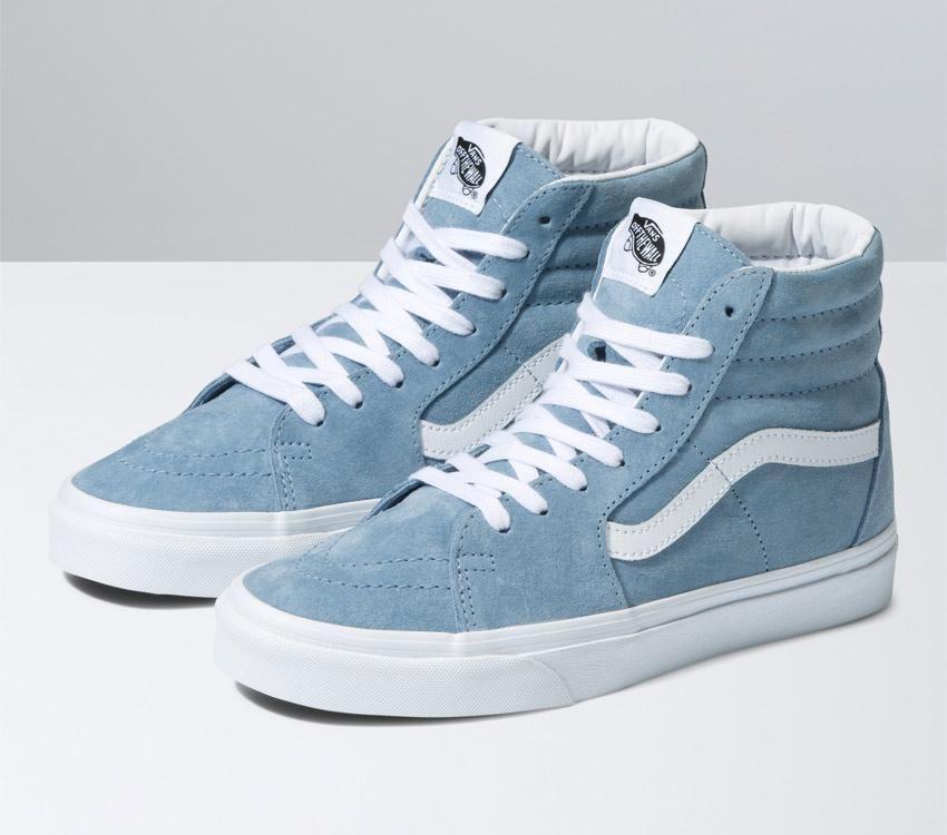 Vans Sk8-Hi Pig Suede Mens Womens - Pig Suede Ashley Blue VN0A7Q5NBD2 Shoes