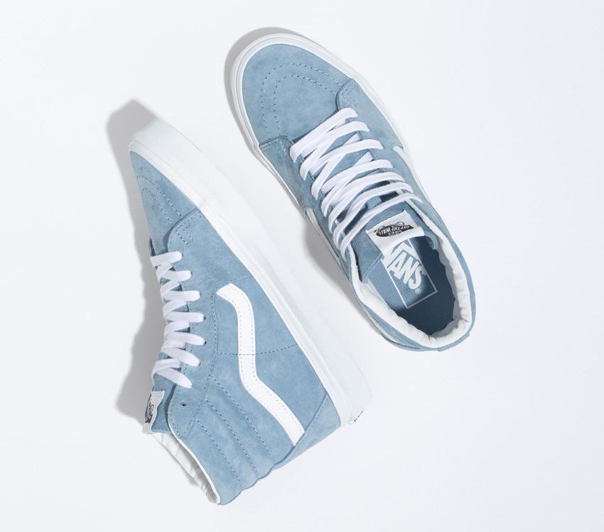 Vans Sk8-Hi Pig Suede Mens Womens - Pig Suede Ashley Blue VN0A7Q5NBD2 Shoes