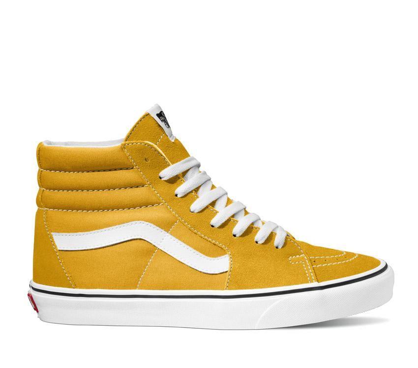 Vans Sk8-Hi Mens Womens - Color Theory Golden Yellow VN0A7Q5NF3X Shoes