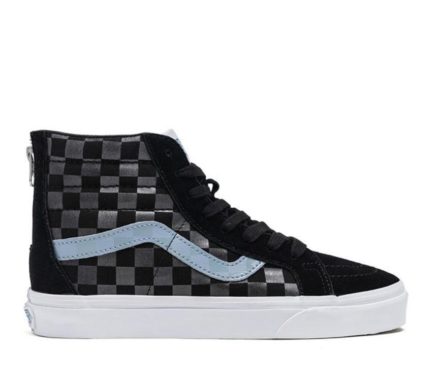 Vans Sk8-Hi Reissue Zip Mens Womens - Tonal Check Black Check VN0A5KRCADD Shoes