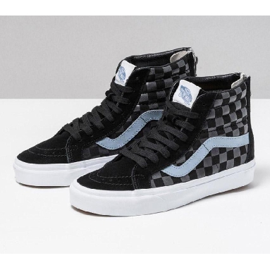 Vans Sk8-Hi Reissue Zip Mens Womens - Tonal Check Black Check VN0A5KRCADD Shoes