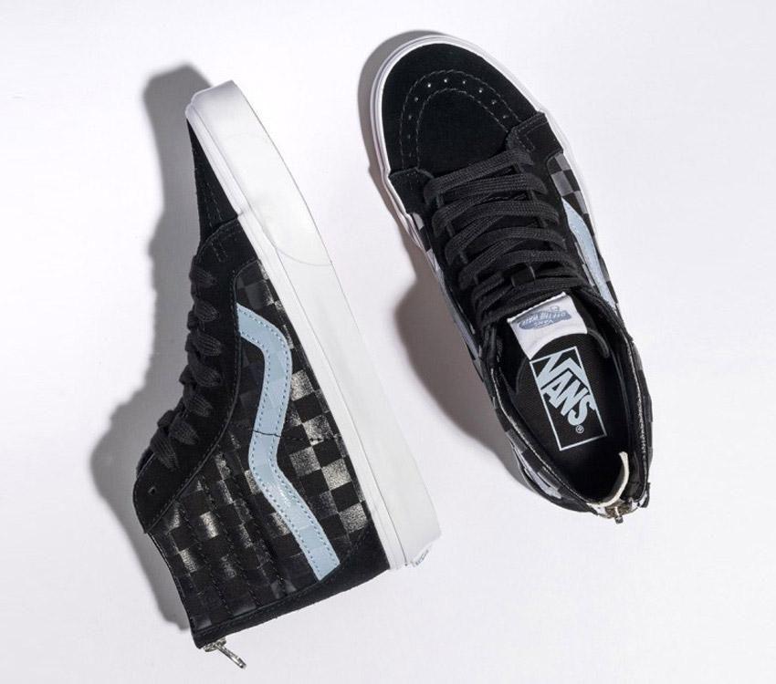 Vans Sk8-Hi Reissue Zip Mens Womens - Tonal Check Black Check VN0A5KRCADD Shoes